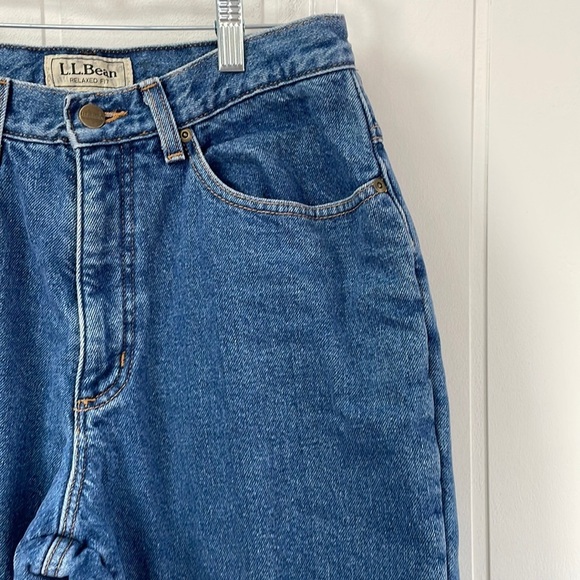 L. L. Bean Lined Relaxed Fit Straight Leg Jeans Women's Size 10 Cotton Warm - Picture 3 of 13